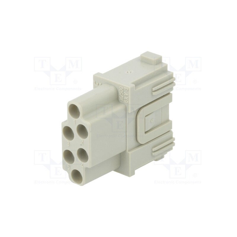 10 pcs x ILME - CX 06 CF - Connector: HDC, module, female, MIXO, PIN: 6, w/o contacts, 16A, 500V