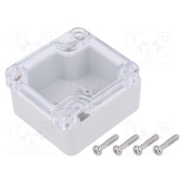 1 pcs x GAINTA - P201C-IP68 - Enclosure: multipurpose, X: 58mm, Y: 64mm, Z: 35mm, polycarbonate