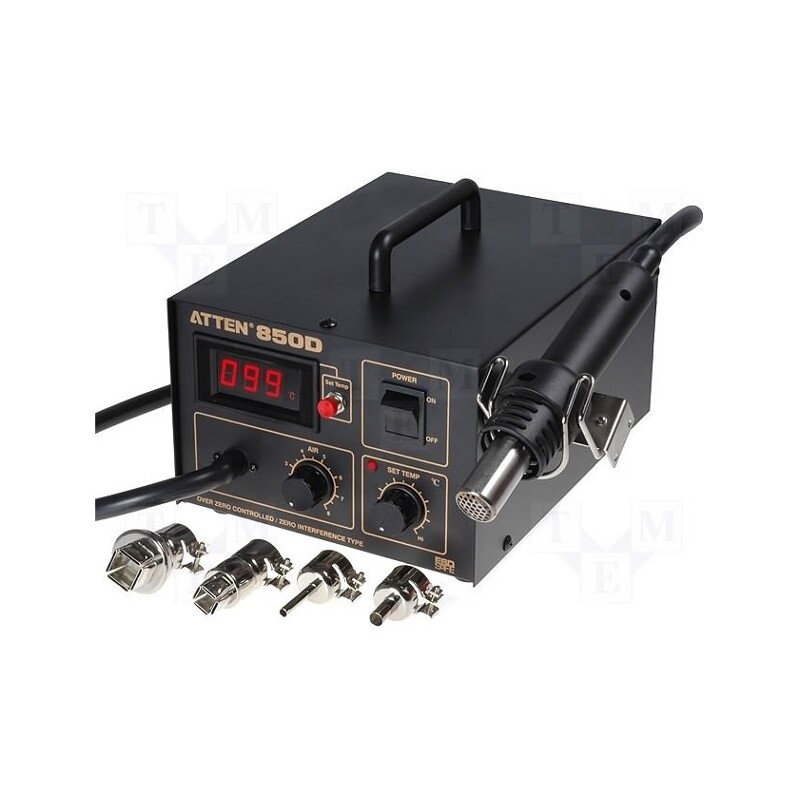 1 pcs x ATTEN - AT850D - Hot air soldering station, digital,with knob, 280W, 100÷480°C