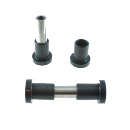 Rear swing arm bushings from the side of the Arctic Cat 400 steering knuckle