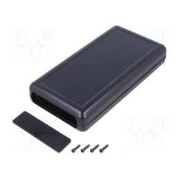 1 pcs x GAINTA - G939B - Enclosure: with panel, X: 70mm, Y: 135mm, Z: 24mm, ABS, black, UL94HB