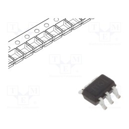 3 pcs x TEXAS INSTRUMENTS - SN74LVC1G27DCKR - IC: digital, NOR, Ch: 1, IN: 3, CMOS, SMD, SC70-5, 1.65÷5.5VDC, 10uA
