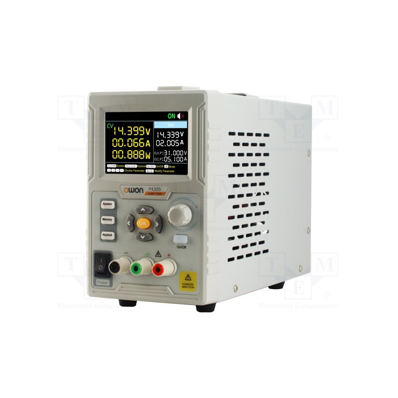 1 pcs x OWON - P4305 - Power supply: programmable laboratory, Ch: 1, 0÷30VDC, 0÷5A, 150W