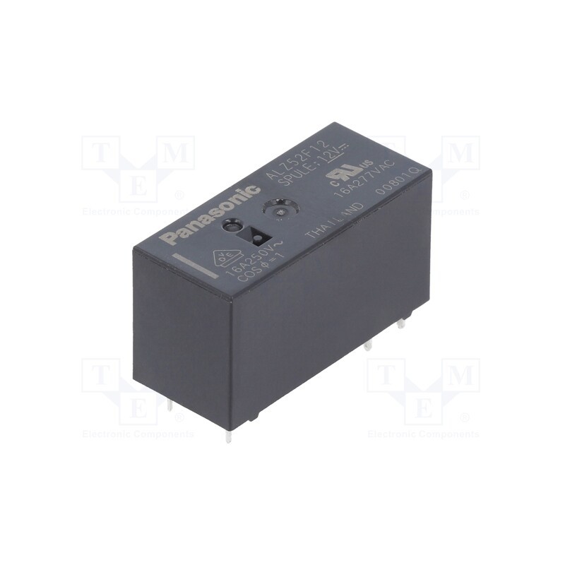 1 pcs x PANASONIC - ALZ52F12 - Relay: electromagnetic, SPST-NO, Ucoil: 12VDC, Icontacts max: 16A