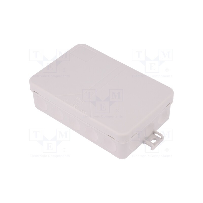 1 pcs x SPELSBERG - 34891601 - Enclosure: junction box, X: 85mm, Y: 130mm, Z: 37mm, IP55, grey