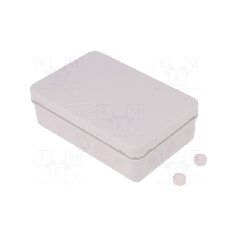 1 pcs x SPELSBERG - 34691601 - Enclosure: junction box, X: 85mm, Y: 130mm, Z: 37mm, IP55, grey