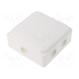 1 pcs x FIBOX - JB 2.5 WH - Enclosure: junction box, X: 110mm, Y: 110mm, Z: 49mm, IP65, white