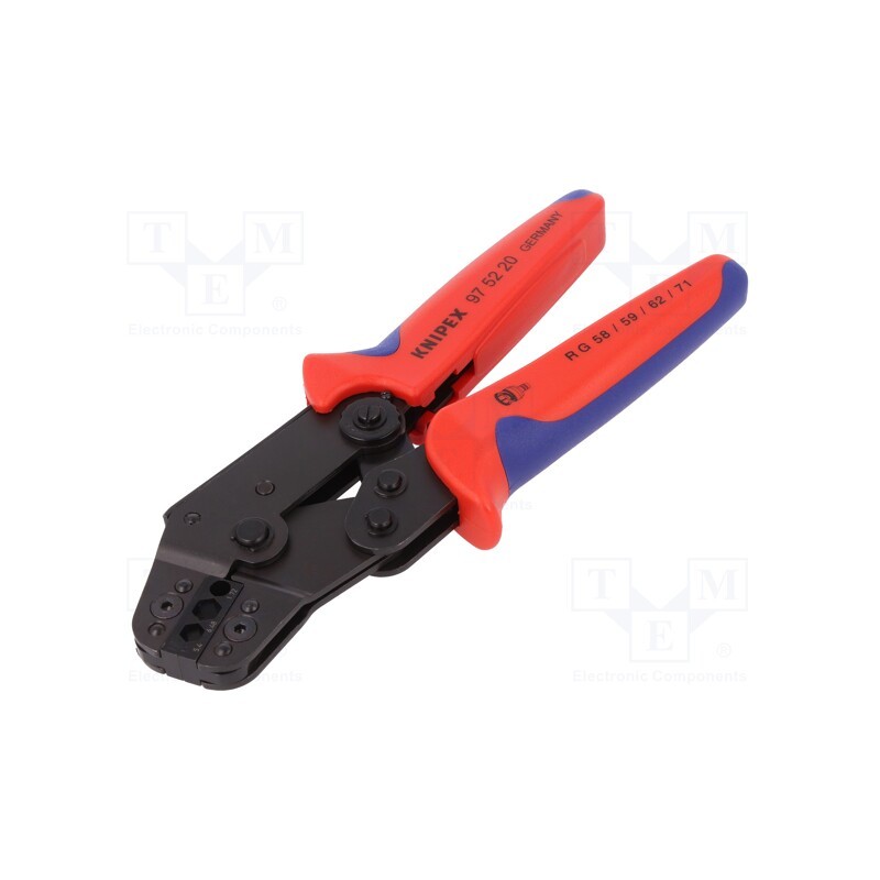 1 pcs x KNIPEX - 97 52 20 - Tool: for crimping, RG223,RG58,RG59,RG62,RG71, 195mm