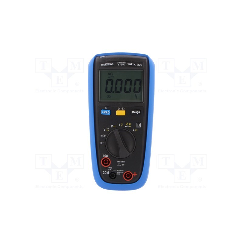1 pcs x METRIX - MTX202-Z - Digital multimeter, LCD, (4000), VDC: 4V,40V,400V,600V, True RMS