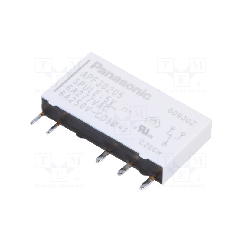 1 pcs x PANASONIC - APF30205 - Relay: electromagnetic, SPDT, Ucoil: 5VDC, Icontacts max: 6A, PCB