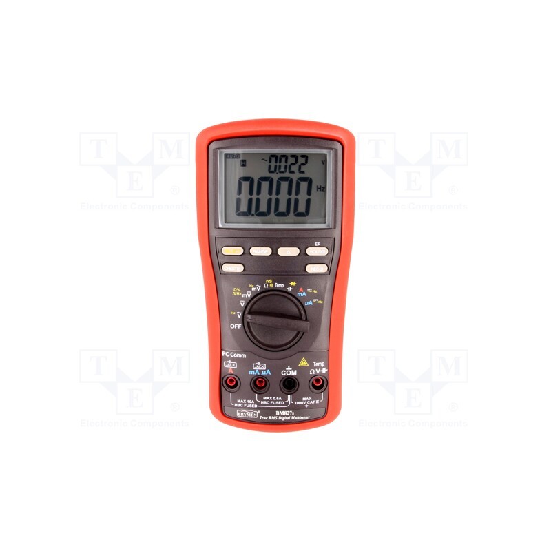 1 pcs x BRYMEN - BM827S - Digital multimeter, USB, LCD, (9999), Bargraph: 41segm.60x/s, 5x/s