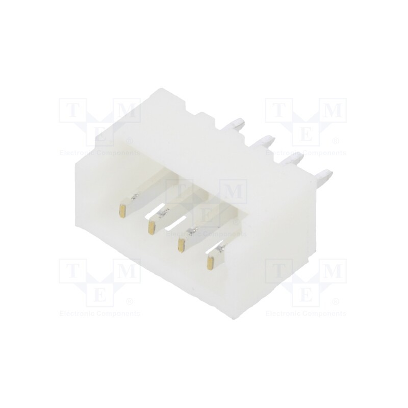 5 pcs x ADAM TECH - 125SH-B-04-TS - Socket, wire-board, male, 1.25mm, PIN: 4, THT, 125V, 1A, tinned