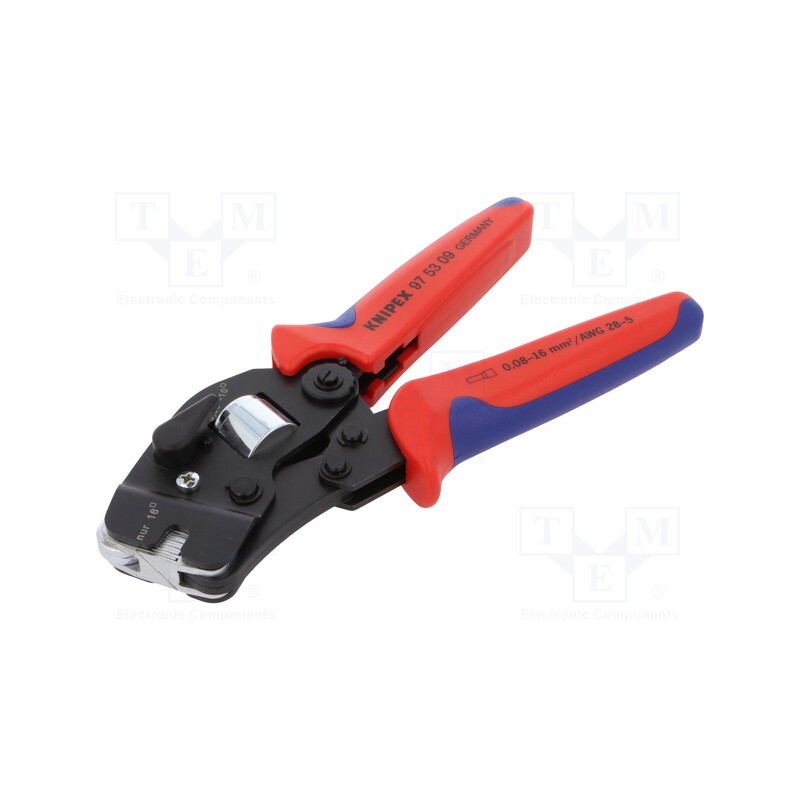 1 pcs x KNIPEX - 97 53 09 - Tool: for crimping, insulated solder sleeves, 0.08÷10mm2,16mm2