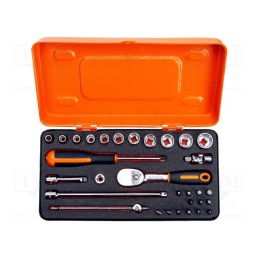 1 set x BAHCO - 6730MBP - Wrenches set, 12-angles,socket spanner, Mounting: 1/4', 31pcs.