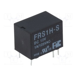 1 pcs x FORWARD INDUSTRIAL CO. - FRS1H-S-DC12 - Relay: electromagnetic, SPDT, Ucoil: 12VDC, Icontacts max: 1A, PCB