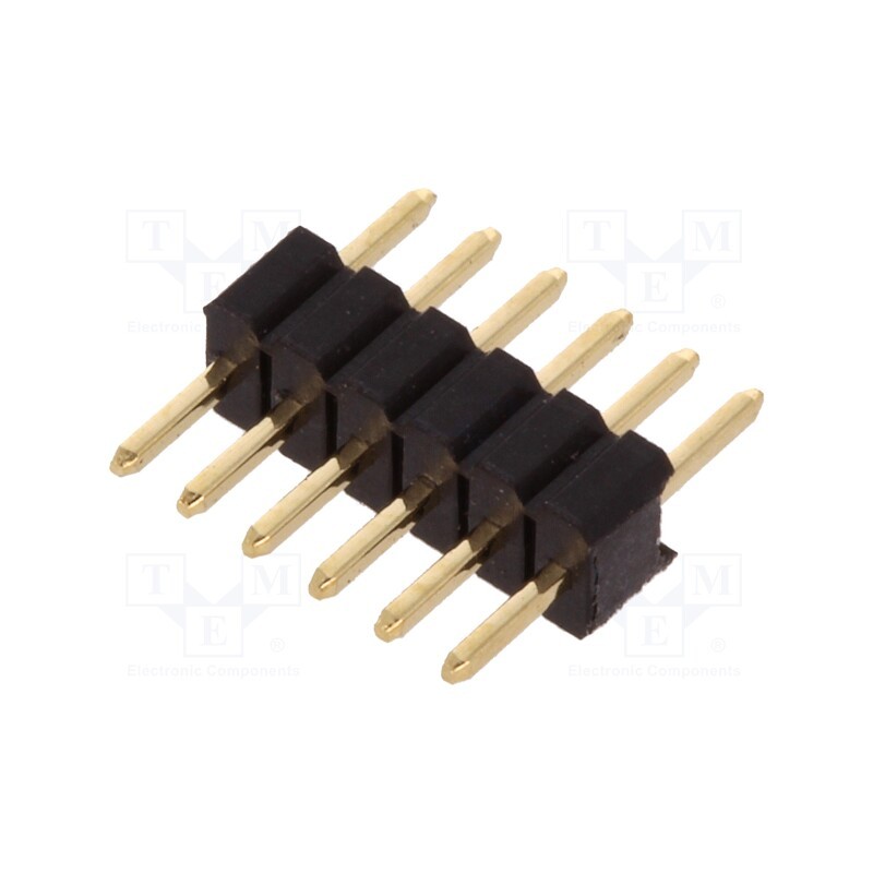 5 pcs x CONNFLY - DS1031-01-1*6P8BV31-3A - Pin header, pin strips, male, PIN: 6, straight, 1.27mm, THT, 1x6