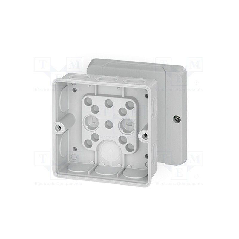 1 pcs x HENSEL - 62000267 - Enclosure: junction box, X: 98mm, Y: 98mm, Z: 55mm, IP55, grey