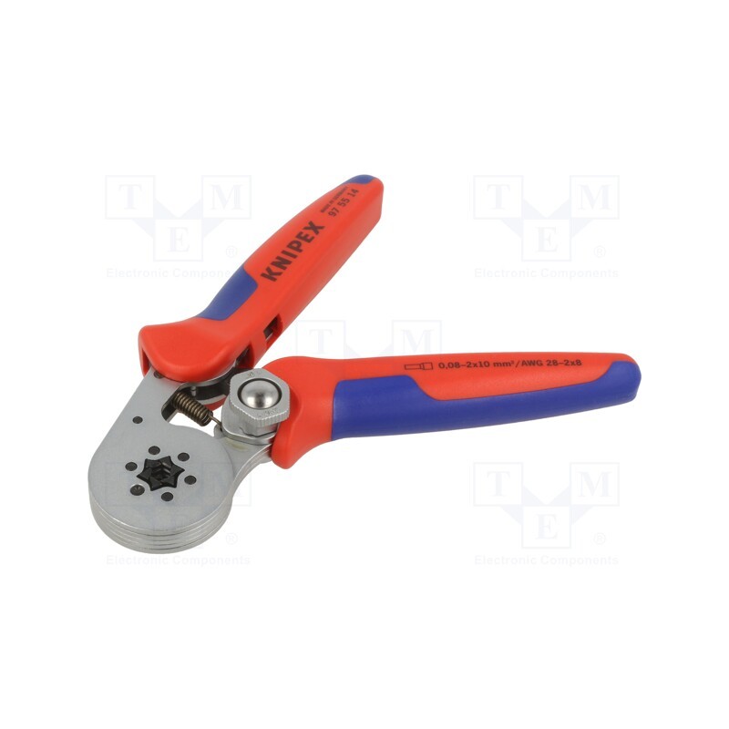 1 pcs x KNIPEX - 97 55 14 - Tool: for crimping, insulated solder sleeves, 0.08÷10mm2