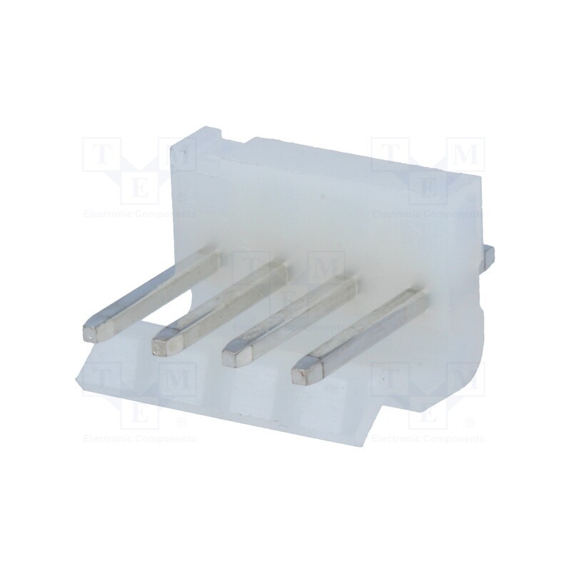 5 pcs x JOINT TECH - A3960WV-04P - Socket, wire-board, male, 3.96mm, PIN: 4, THT, 250V, 7A, tinned, 10mΩ
