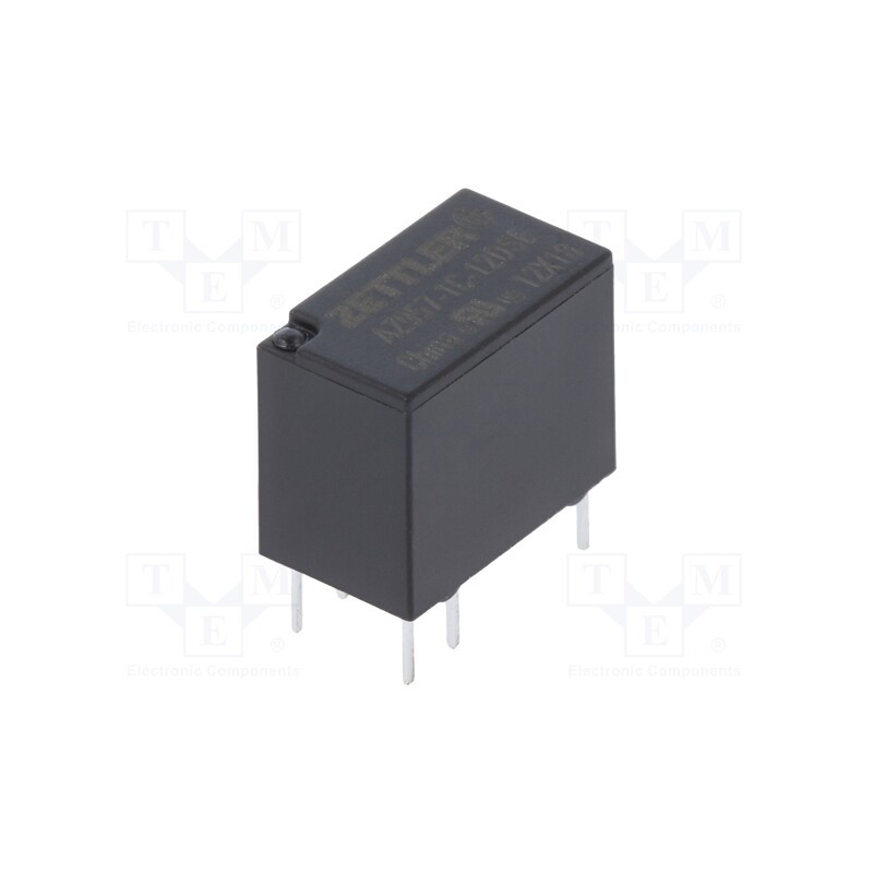 1 pcs x ZETTLER - AZ957-1C-12DSE - Relay: electromagnetic, SPDT, Ucoil: 12VDC, 2A, 0.5A/125VAC, PCB