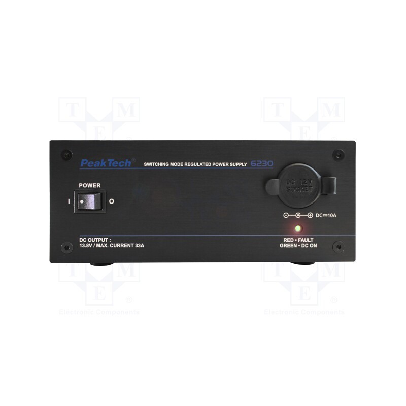 1 pcs x PEAKTECH - P 6230 - Power supply: laboratory, single-channel, 13.8VDC, 33A, ≤50mV
