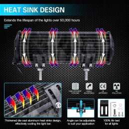 LED work lamp 180w halogen searchlight quad atv