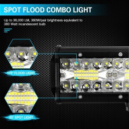 LED work lamp 180w halogen searchlight quad atv