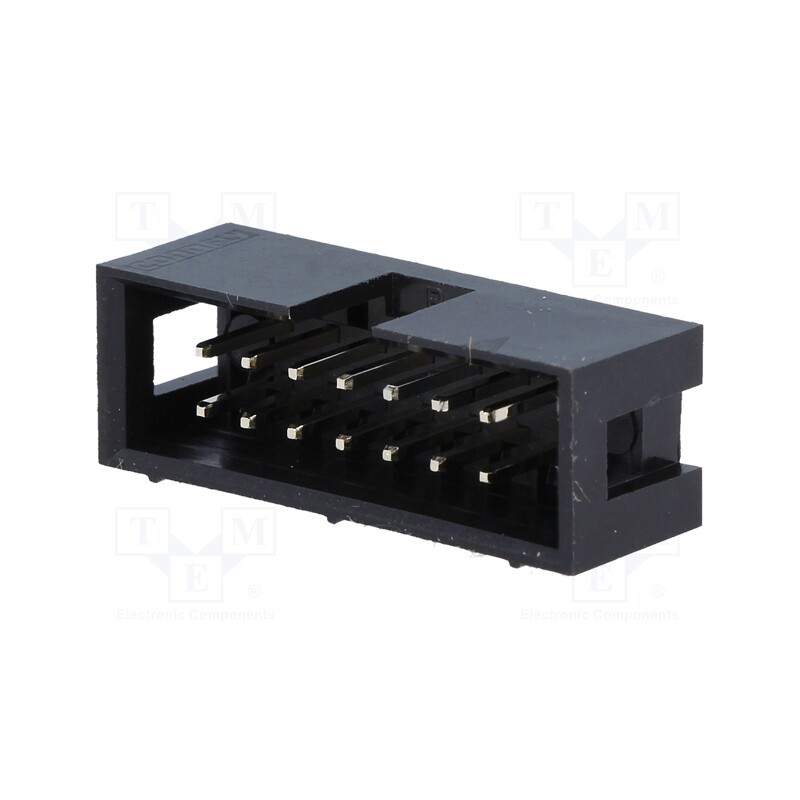 5 pcs x CONNFLY - DS1013-14SSIBG - Socket, IDC, male, PIN: 14, straight, THT, gold-plated, 2.54mm