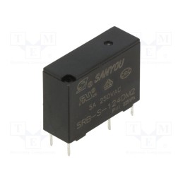 1 pcs x SANYOU - SRB-S-124DM2 - Relay: electromagnetic, SPST-NO, Icontacts max: 5A, 5A/277VAC