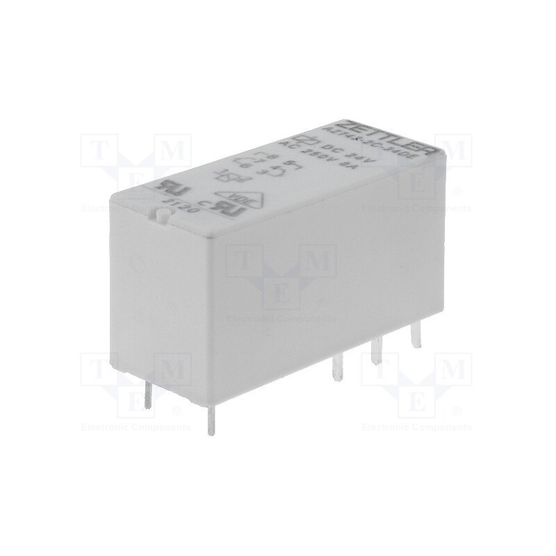 1 pcs x ZETTLER - AZ742-2C-24DE - Relay: electromagnetic, DPDT, Ucoil: 24VDC, Icontacts max: 8A