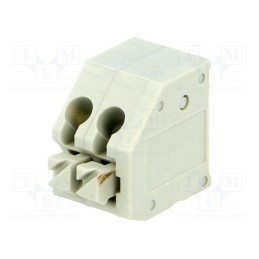 5 pcs x ADAM TECH - EB59A-1-02-A-R - PCB terminal block, angled 45°, 3.5mm, ways: 2, on PCBs, 0.75mm2