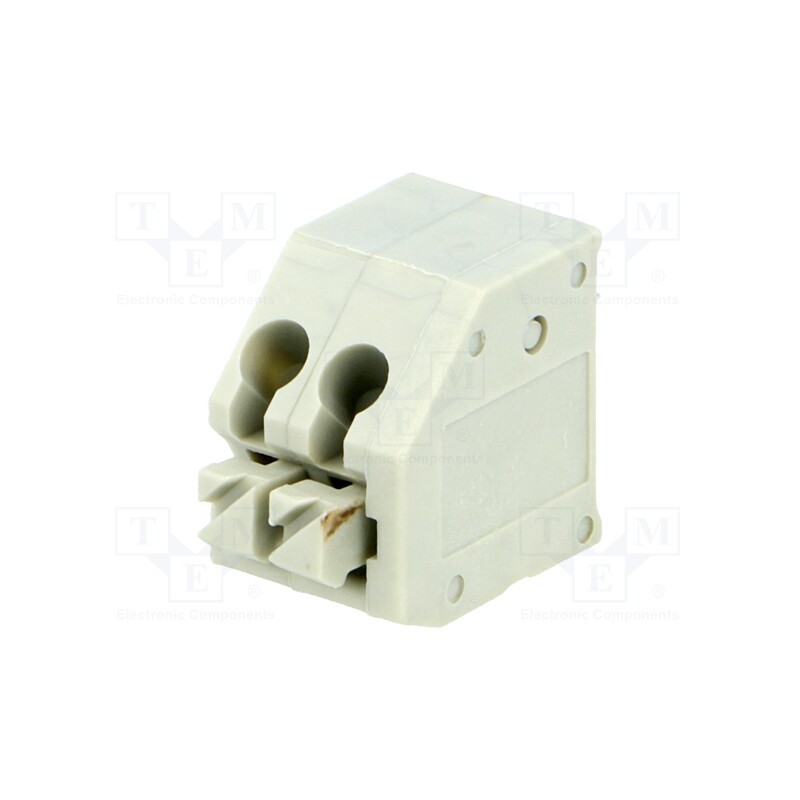 5 pcs x ADAM TECH - EB59A-1-02-A-R - PCB terminal block, angled 45°, 3.5mm, ways: 2, on PCBs, 0.75mm2
