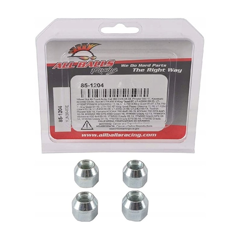 Front rear wheel nuts All Balls 85 1204