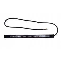 Lamp with LED indicators, flexible strip, a hit