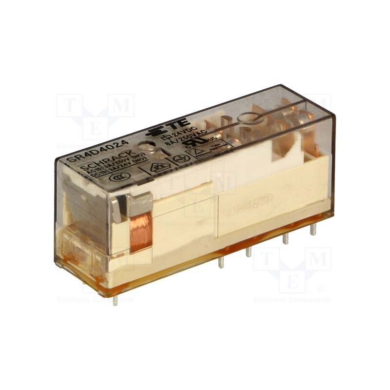 1 pcs x TE Connectivity - 3-1415055-1 - Relay: electromagnetic, SPST-NO x2 + SPST-NC x2, Ucoil: 24VDC, 8A