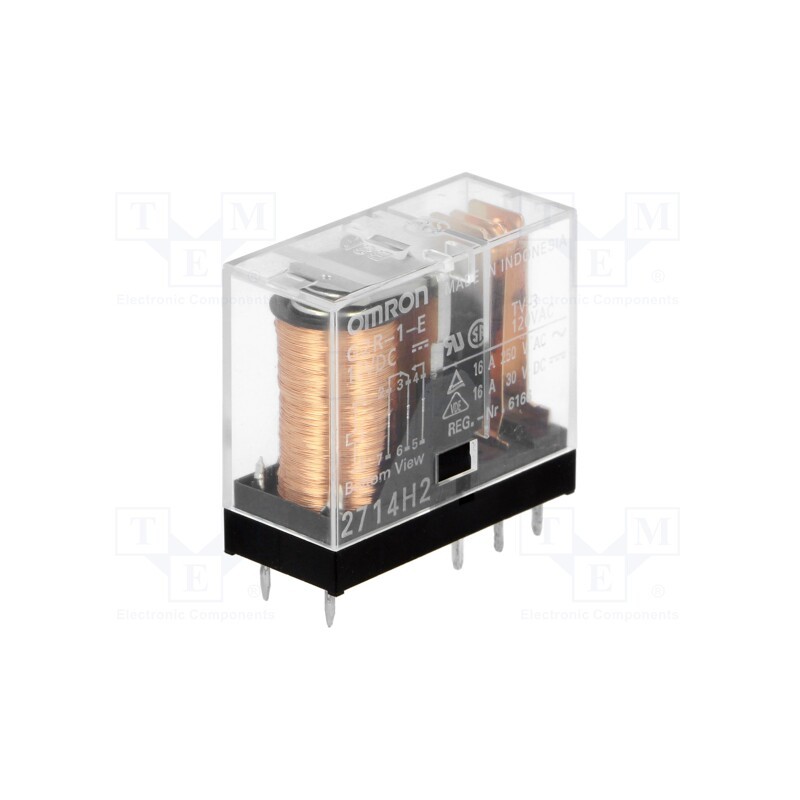 1 pcs x OMRON OCB - G2R-1-E 12VDC - Relay: electromagnetic, SPDT, Ucoil: 12VDC, Icontacts max: 16A