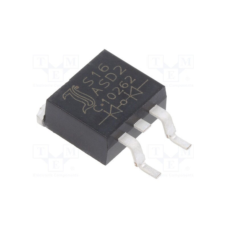 1 pcs x DIOTEC SEMICONDUCTOR - S16ASD2 - Diode: rectifying, SMD, 50V, 8Ax2, 1.5us, D2PAK, Ufmax: 1.1V, Ir: 5uA