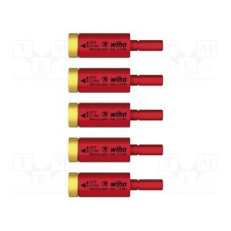 1 set x WIHA - 41479 - Kit: torque adapters, torque,insulated, 1kVAC, 0.8÷4Nm, 5pcs.