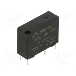1 pcs x SANYOU - SRB-S-124DM3 - Relay: electromagnetic, SPST-NO, Icontacts max: 5A, 5A/277VAC