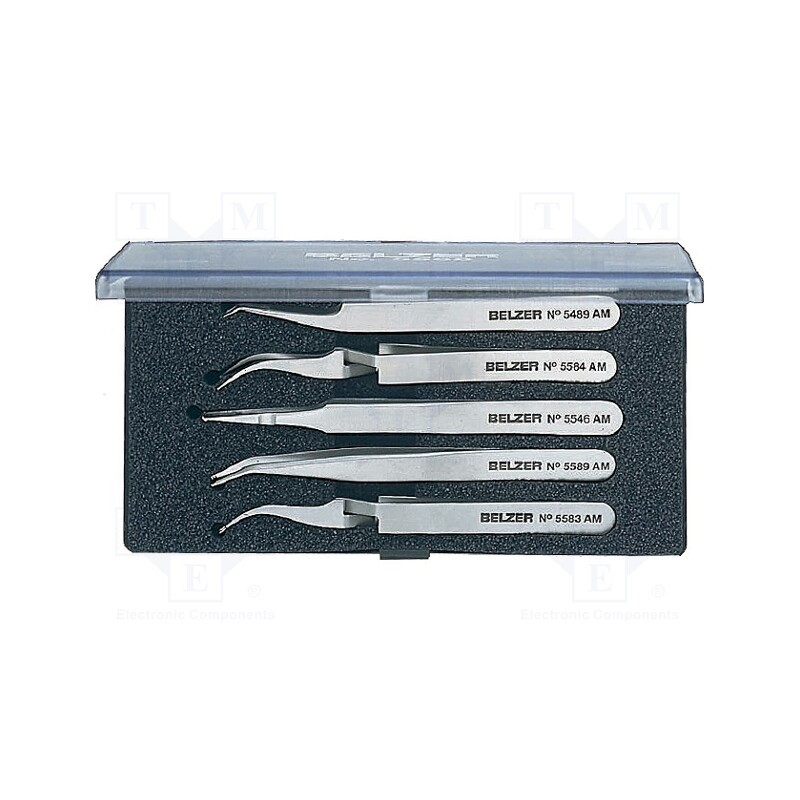 1 set x LINDSTRu00d6M - 1339832 - Kit: tweezers, SMD, 5pcs.
