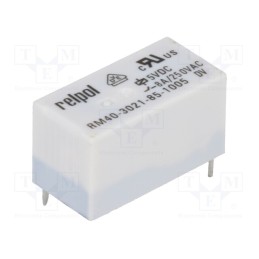 1 pcs x RELPOL - RM40-3021-85-1005 - Relay: electromagnetic, SPST-NO, Ucoil: 5VDC, 8A, 8A/250VAC, PCB