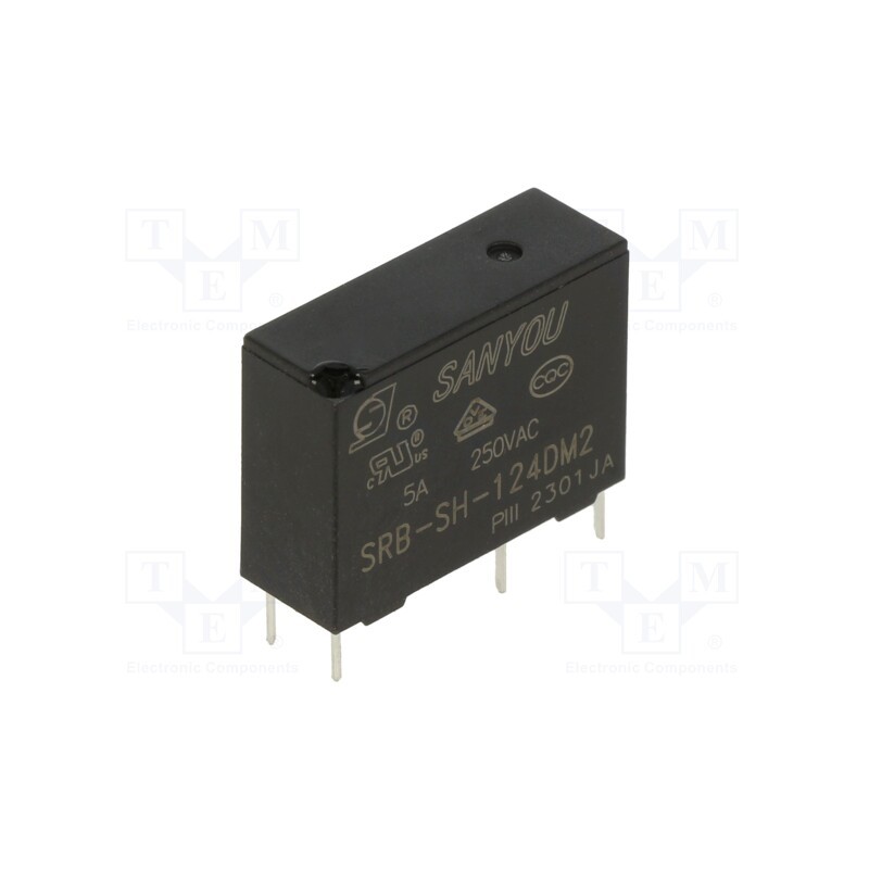 1 pcs x SANYOU - SRB-SH-124DM2 - Relay: electromagnetic, SPST-NO, Icontacts max: 5A, 5A/277VAC