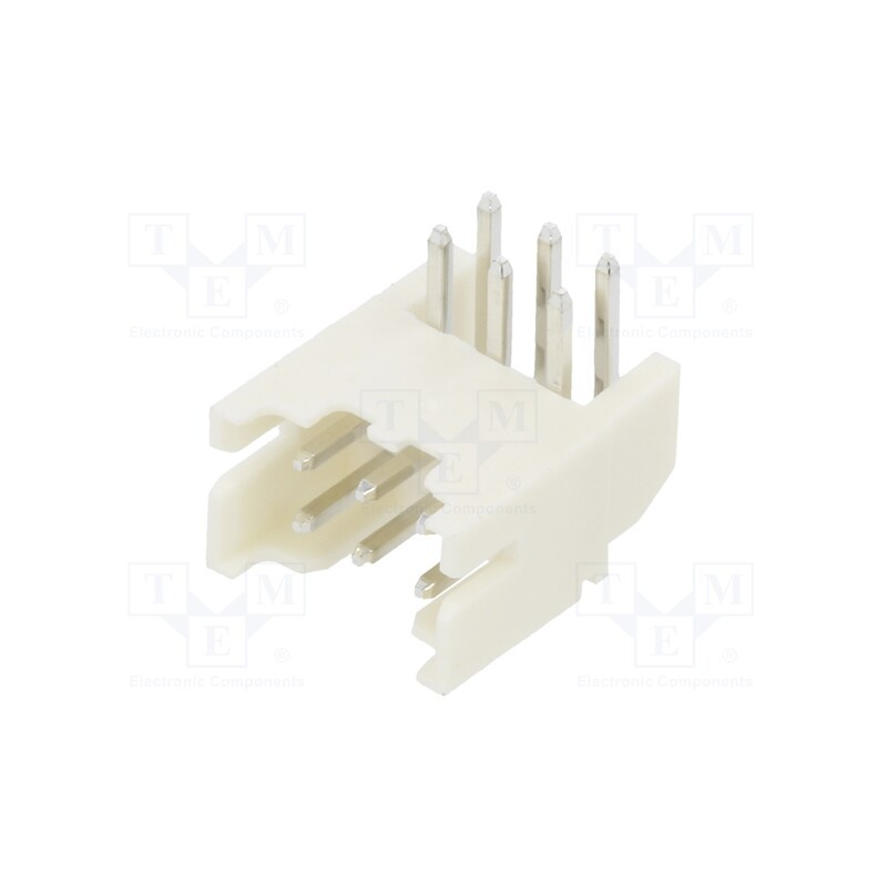 5 pcs x ADAM TECH - 2SHD-C-06-TR - Socket, wire-board, male, 2mm, PIN: 6, THT, 100V, 2A, angled