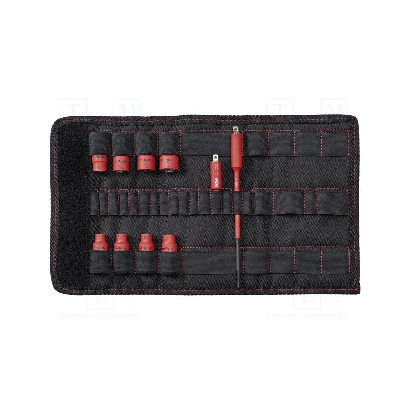 1 set x WIHA - 43466 - Wrenches set, 6-angles,insulated,socket spanner, steel, 1kVAC