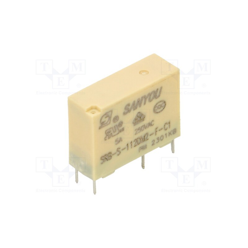 1 pcs x SANYOU - SRB-S-112DM2-C1 - Relay: electromagnetic, SPST-NO, Icontacts max: 5A, 5A/277VAC