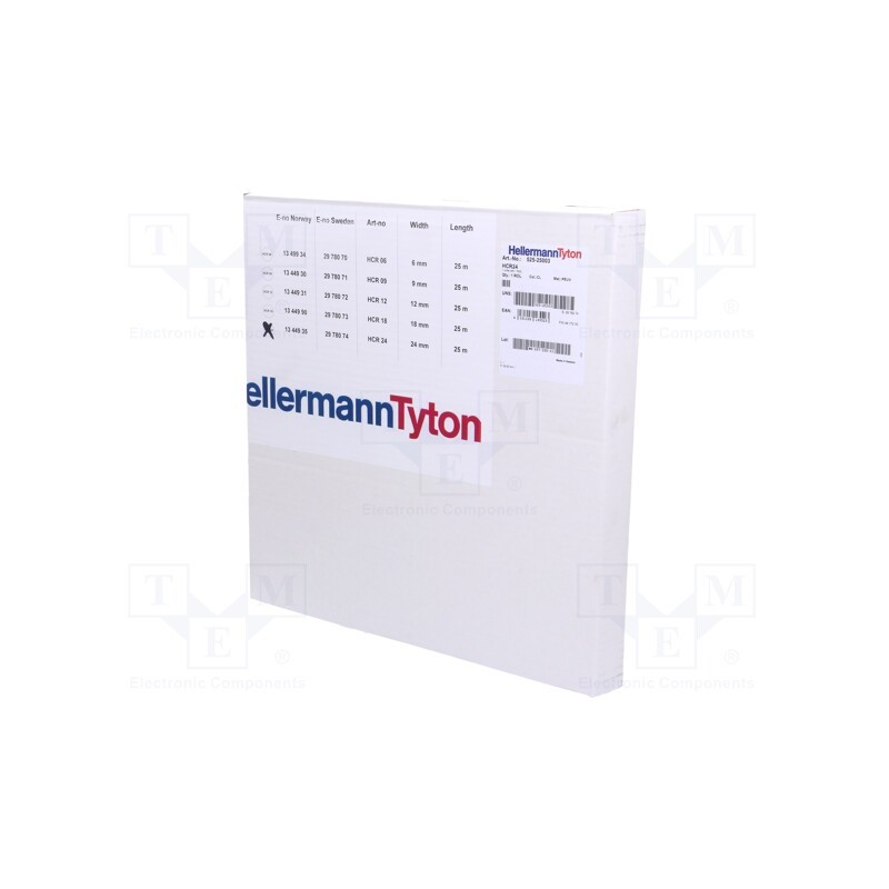 1 rol x HELLERMANNTYTON - 525-25003 - Identification tags, 25mm, 25m, transparent, -60÷65°C