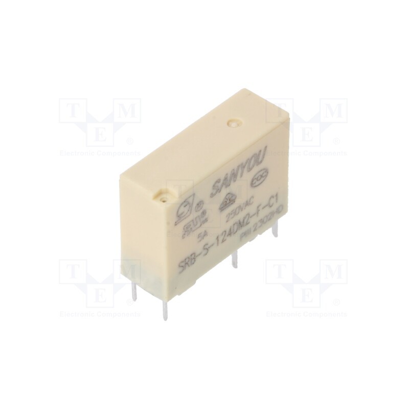 1 pcs x SANYOU - SRB-S-124DM2-C1 - Relay: electromagnetic, SPST-NO, Icontacts max: 5A, 5A/277VAC