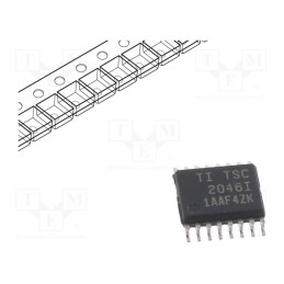 1 pcs x TEXAS INSTRUMENTS - TSC2046IPWR - IC: driver, touch screen driver, 3-wire,QSPI,SPI, TSSOP16, Ch: 1