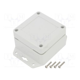 1 pcs x KRADEX - ZP75.75.45UJH TM ABS - Enclosure: multipurpose, X: 75mm, Y: 75mm, Z: 45mm, ZP, ABS, gasket