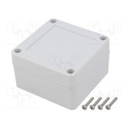 1 pcs x KRADEX - ZP75.75.45JH TM ABS - Enclosure: multipurpose, X: 75mm, Y: 75mm, Z: 45mm, ZP, ABS, gasket